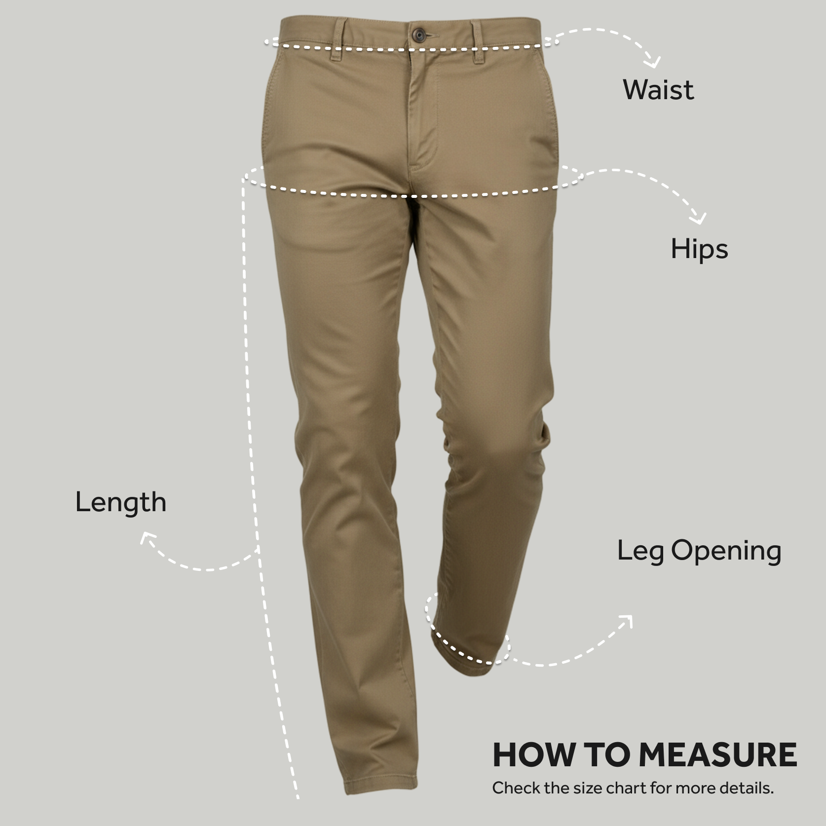 4 Pack Chinos: Dark Khaki, Dark Khaki, Faded Black, Faded Black