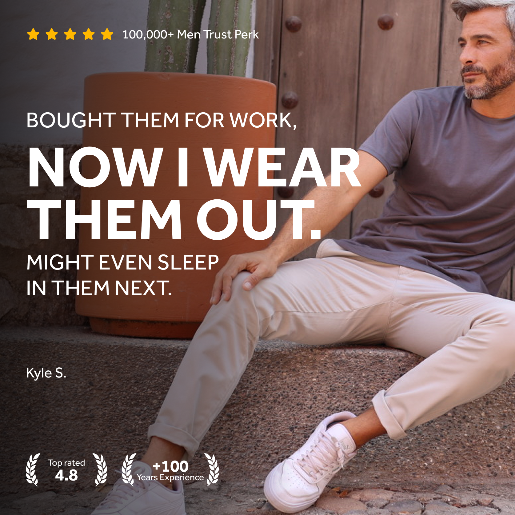 4 Pack Chinos: Ink Blue, Ink Blue, Light Khaki, Light Khaki