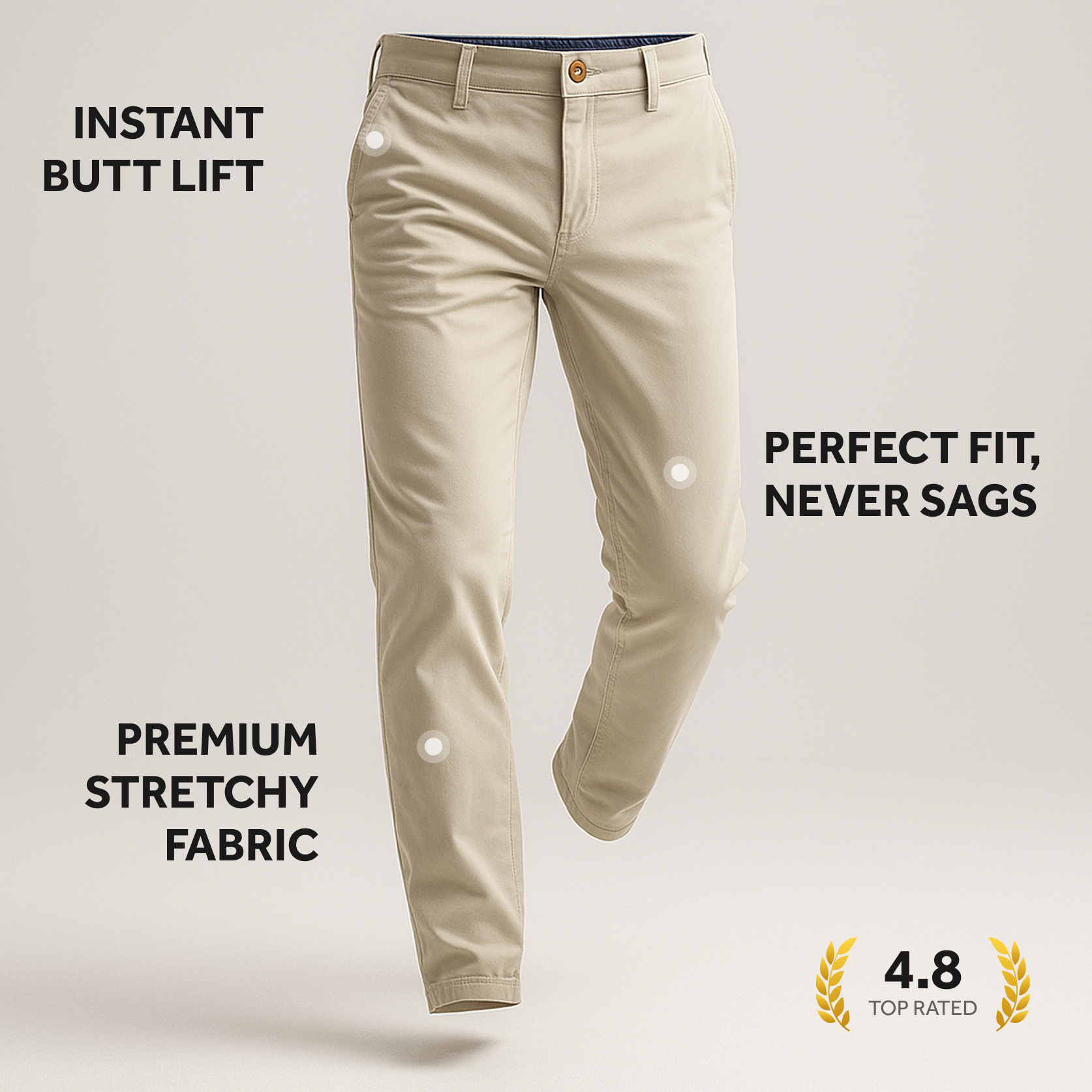 Feel Good Light Khaki Chinos