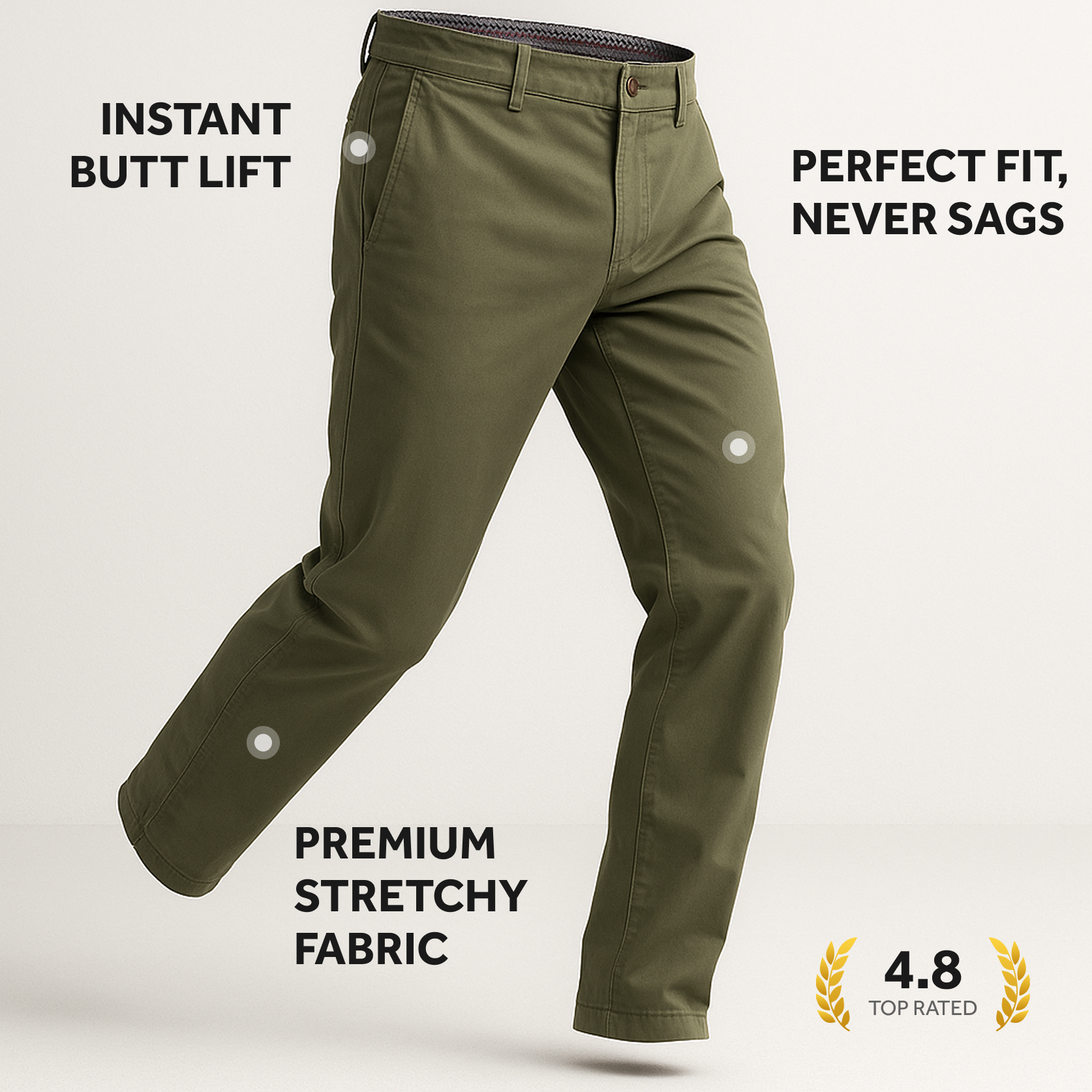 Feel Good Camo Olive Chinos