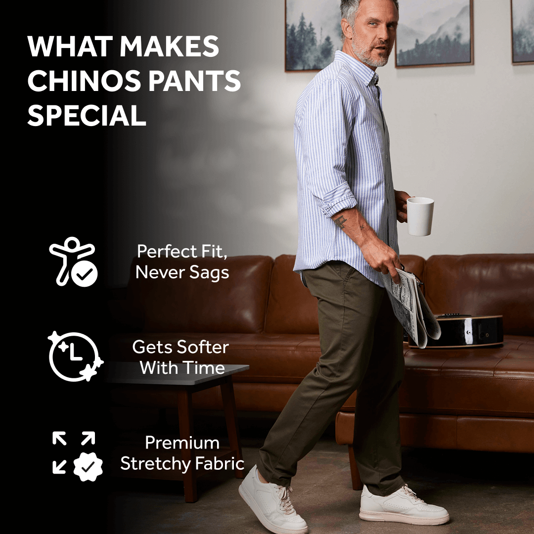 Feel Good Camo Olive Chinos