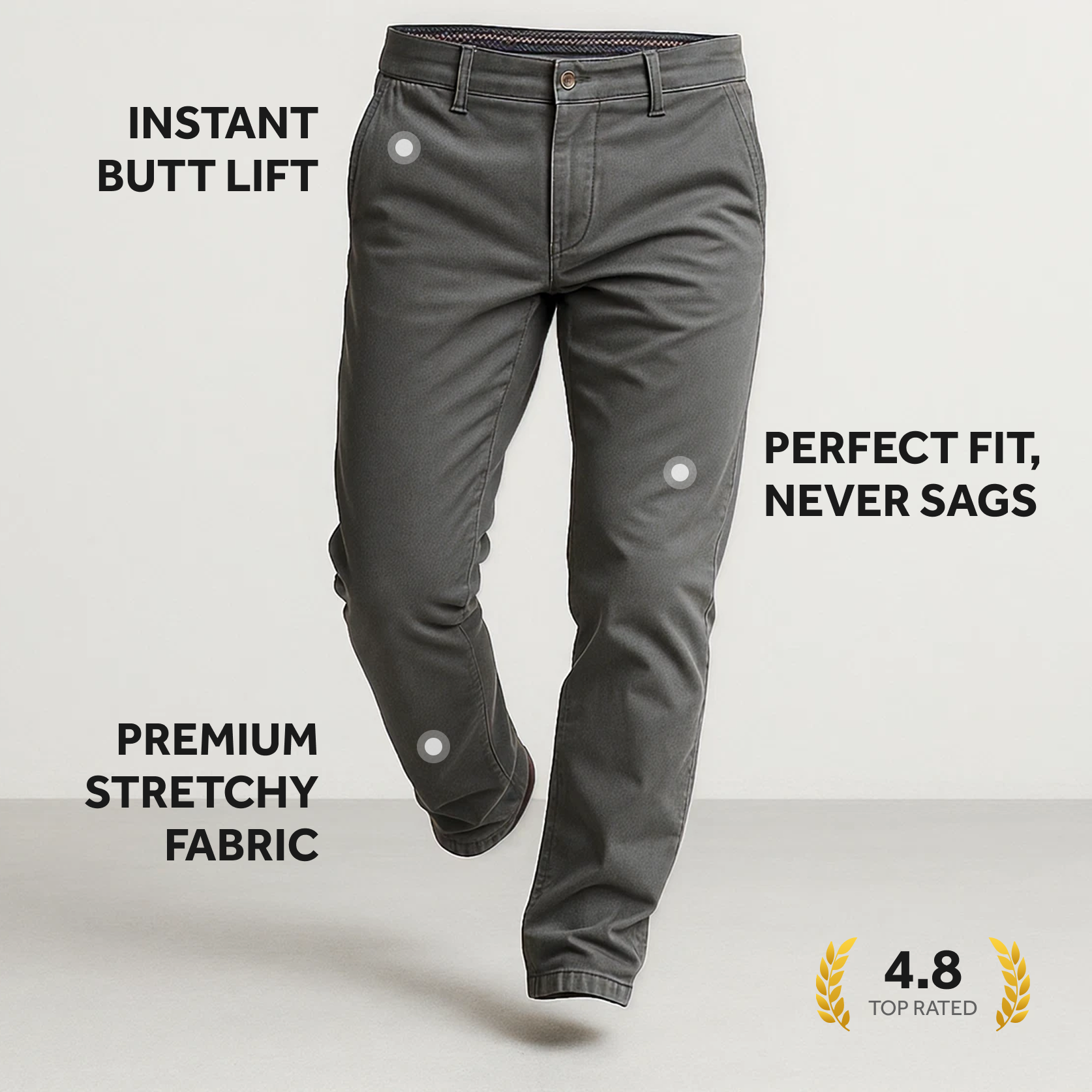 Feel Good Chinos in Faded Black