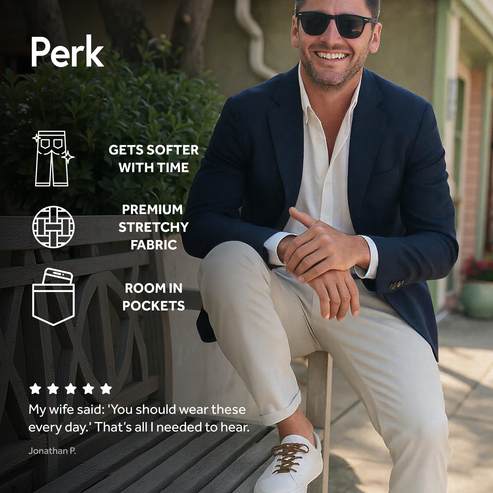 Feel Good Solid Black Chinos