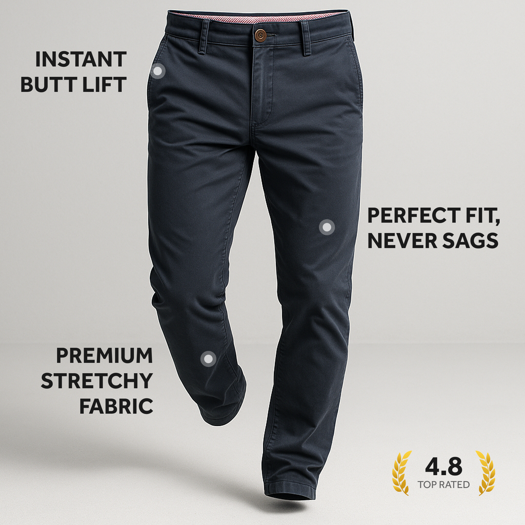 Feel Good Chinos in Ink Blue