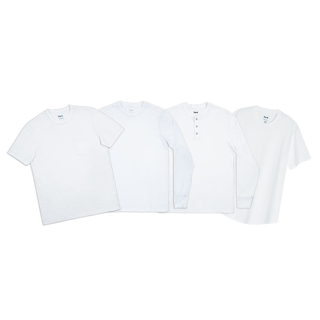 Perk White tees