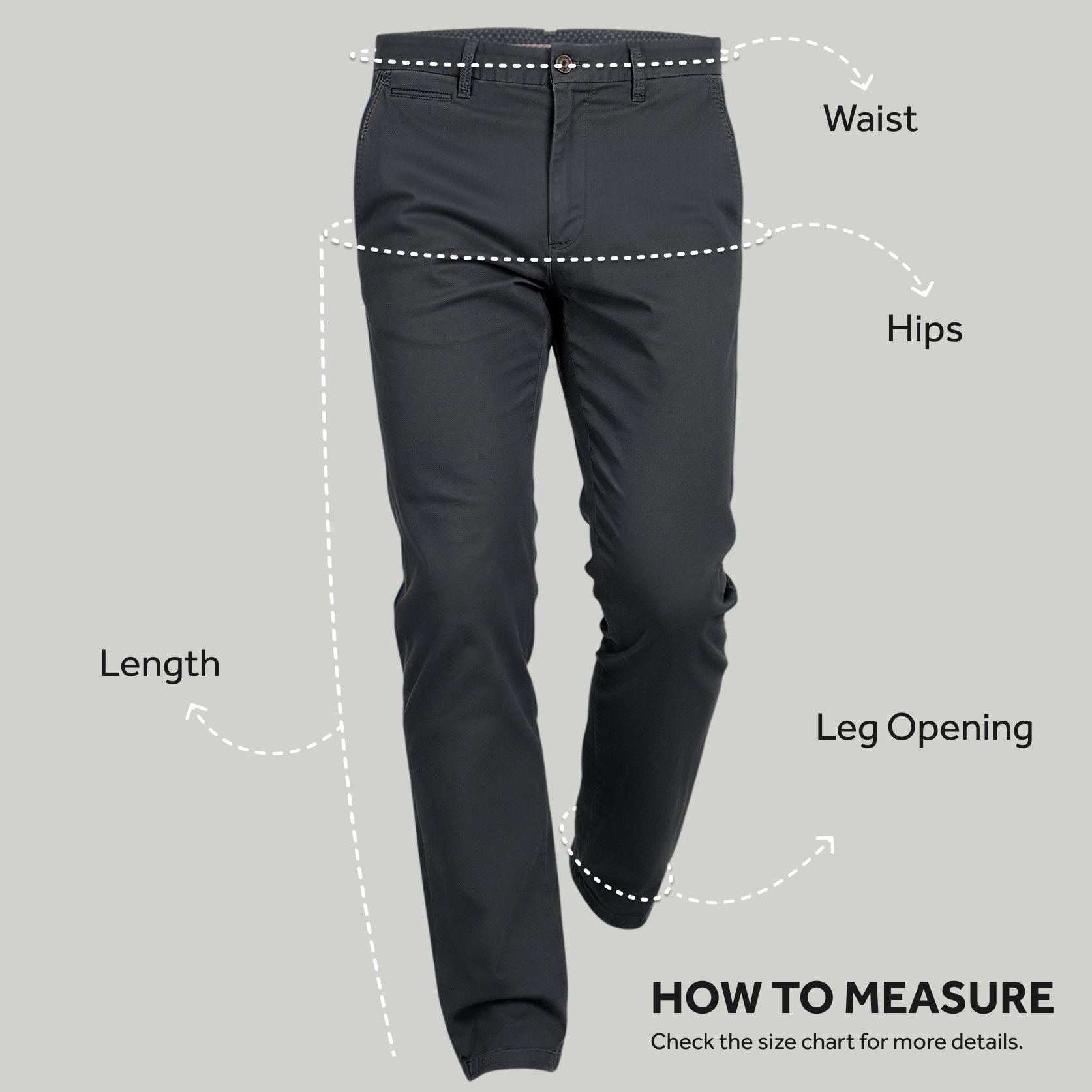 4 Pack Chinos:  Light Khaki, Dark Khaki, Ink Blue, Faded Black