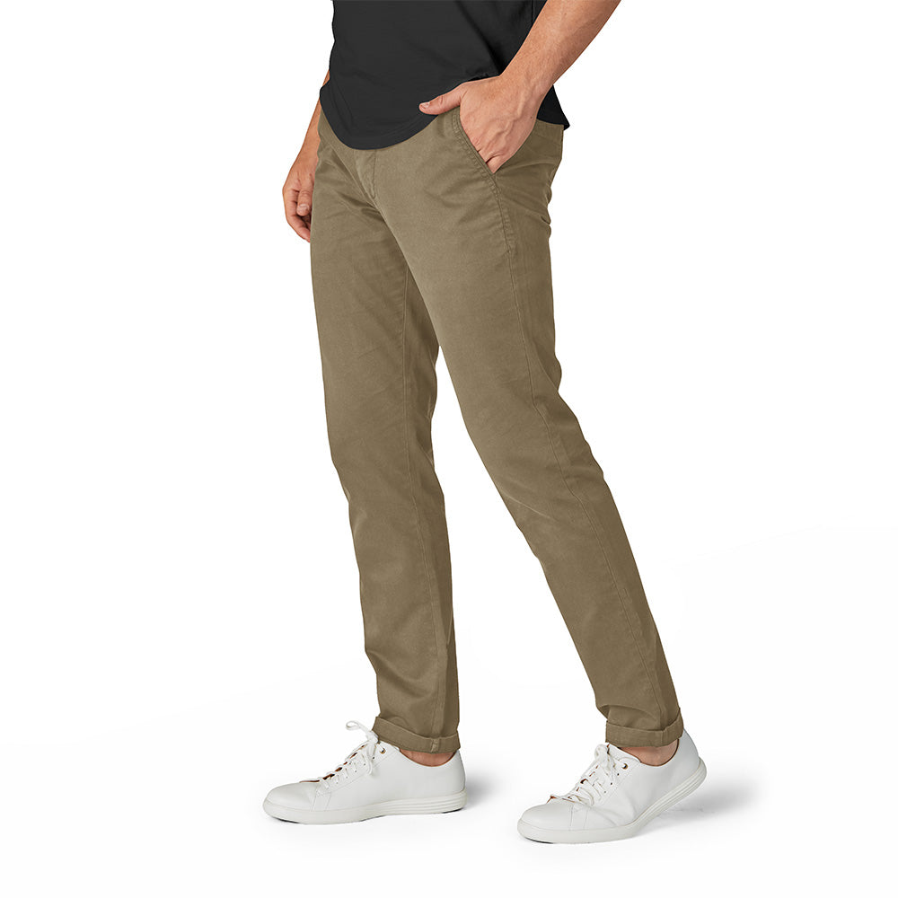 Men's Smart Stretch Chino in Sandstone Tan - Woodies Clothing
