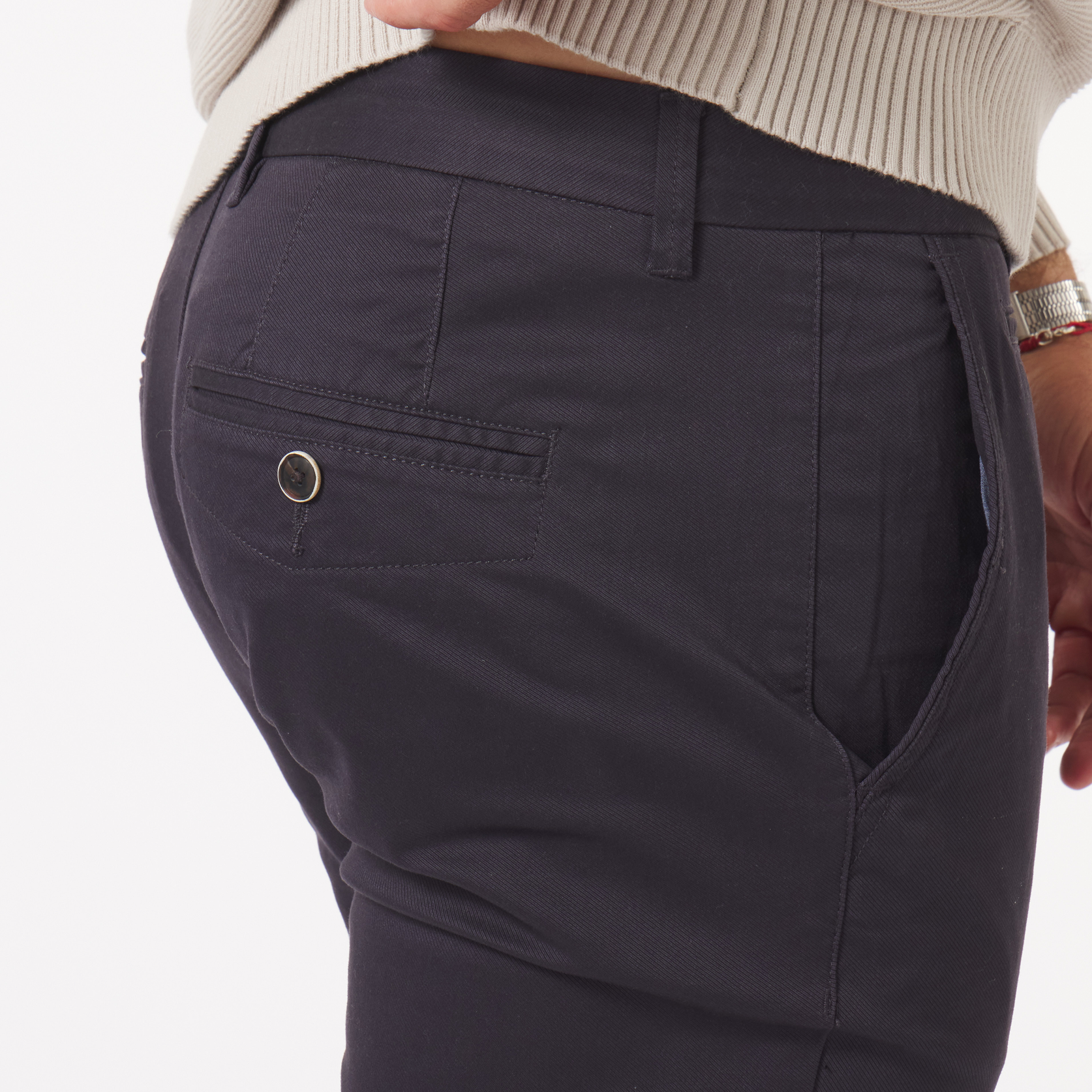 6 Pack Chinos: Ink Blue, Ink Blue, Ink Blue, Faded Black, Faded Black, Faded Black