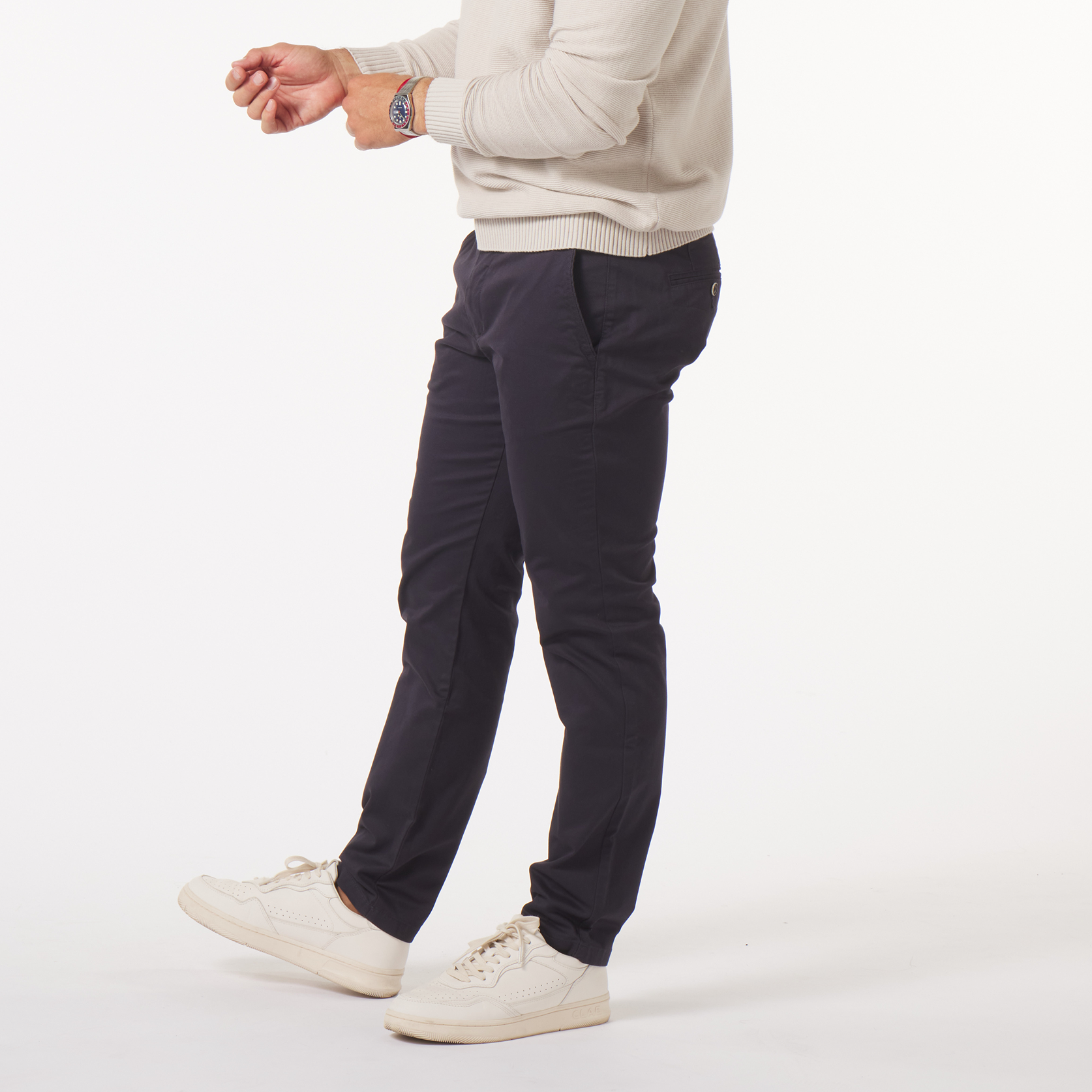 6 Pack Chinos: Light Khaki, Light Khaki, Light Khaki, Ink Blue, Ink Blue, Ink Blue