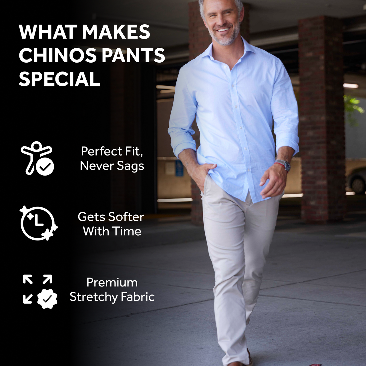 Feel Good Light Khaki Chinos