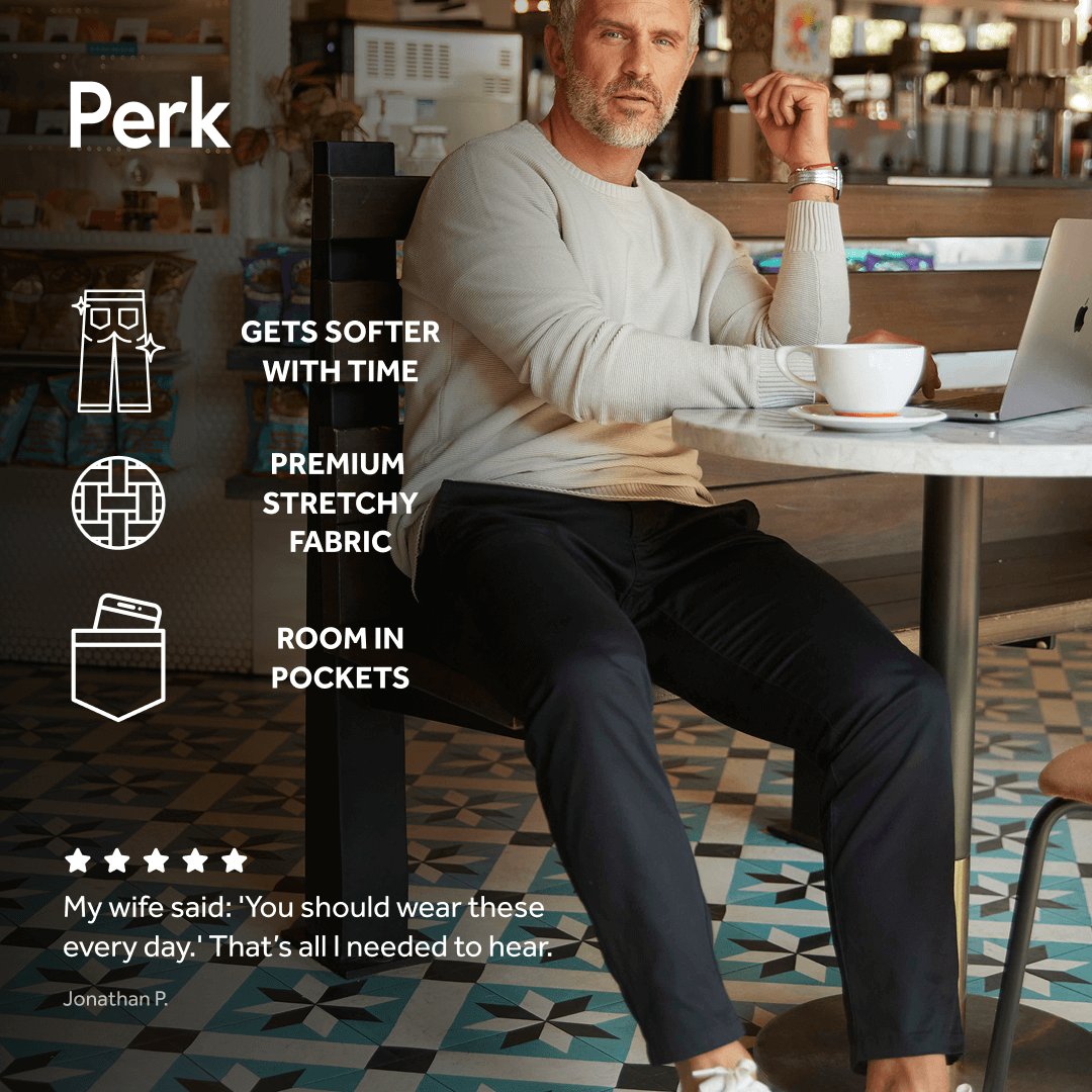 Feel Good Solid Black Chinos