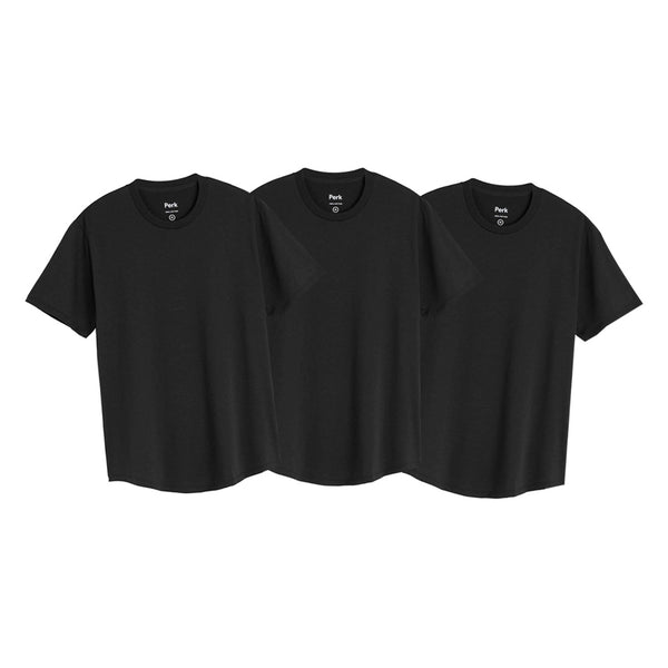 Men's Peruvian Pima Cotton T Shirt Crew Neck - Onyx Black - STPL