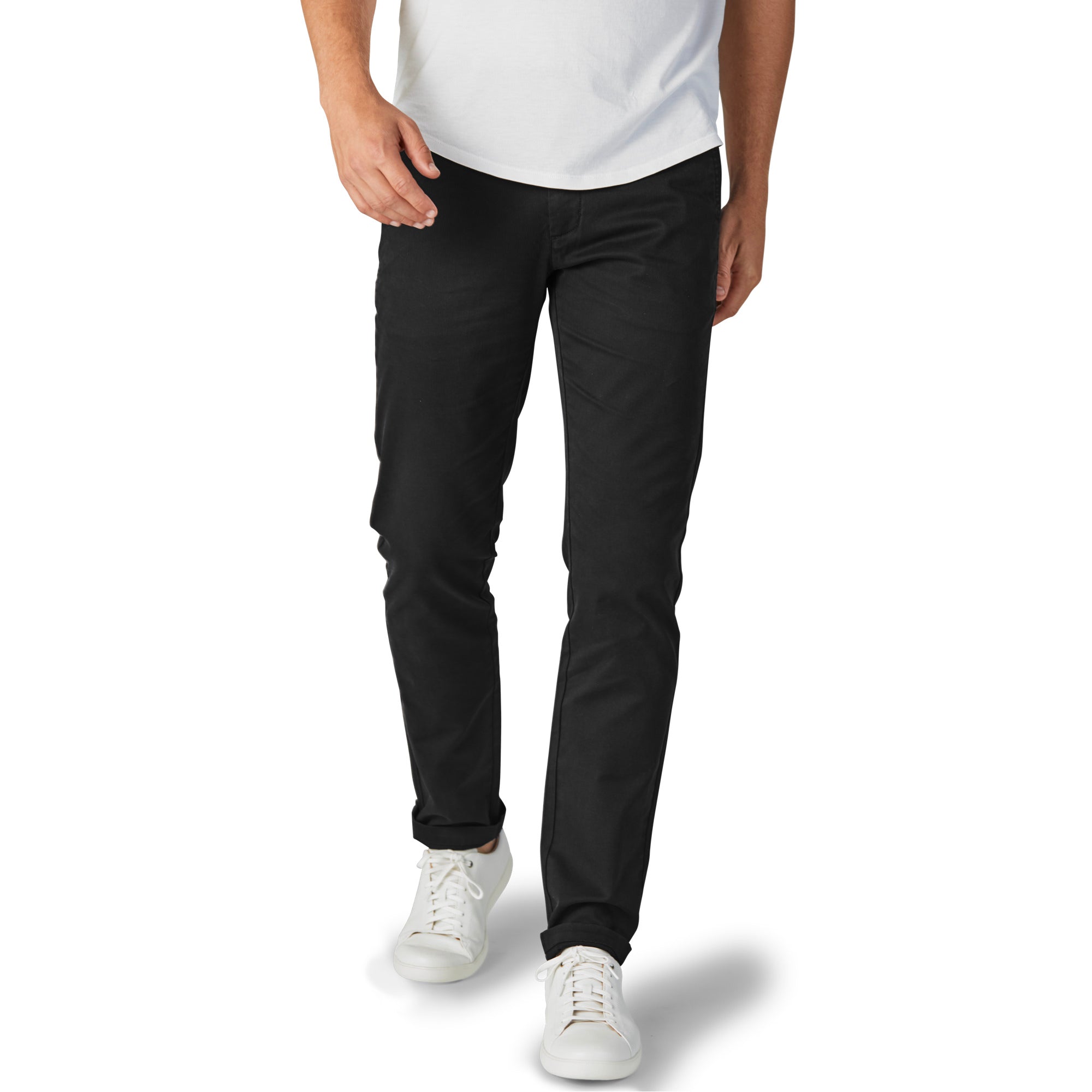 Chino Pants in Solid Black
