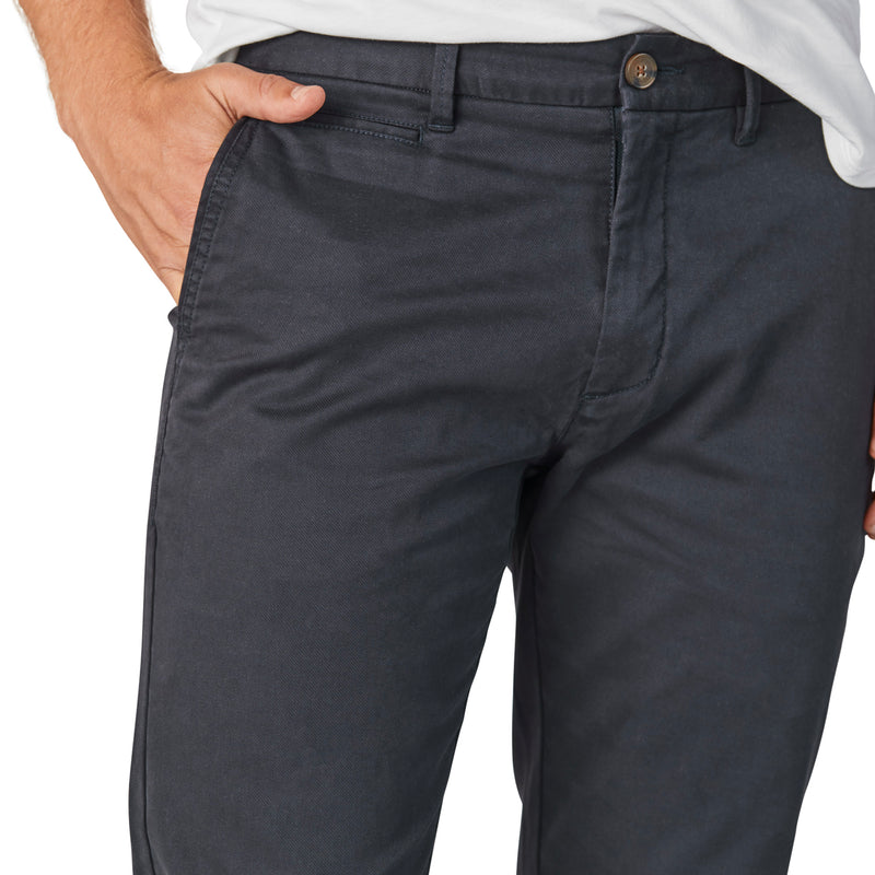 Shop Feel Good Chinos in Ink Blue: Cotton Twill Slim Fit Pants